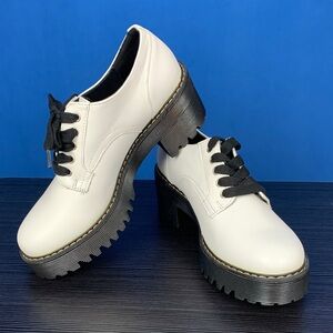 Madden Girl NEW HALSEE Women's White Platform Lace-Up Shoes